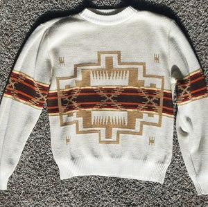 vtg / unmarked / southwestern pattern / crewneck